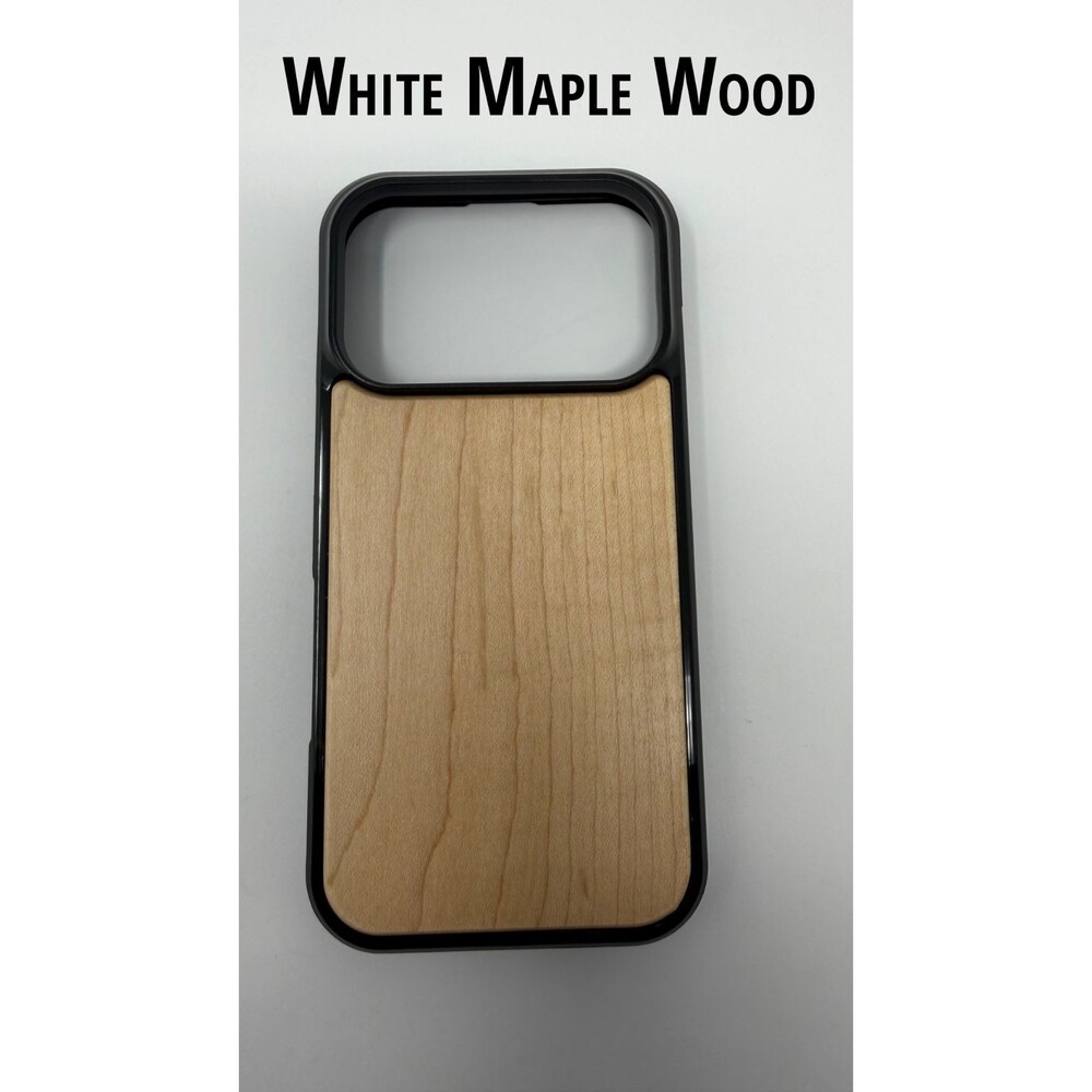 Wooden iPhone 17 Pro Phone Case - White Maple Wood